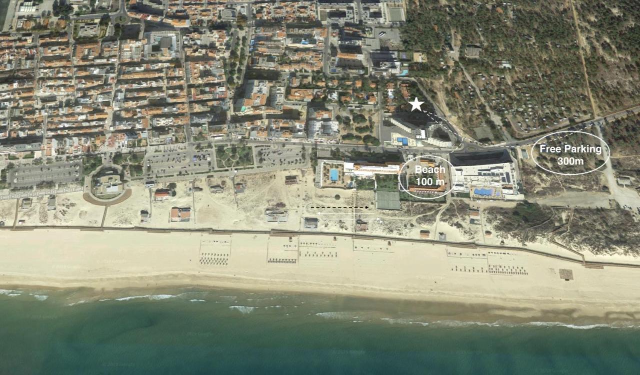 Moradia Tradicional No Centro A 100M Da Praia Monte Gordo Exteriör bild